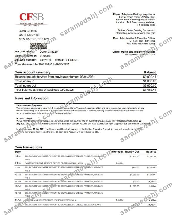 USA New York CFSB excel pdf